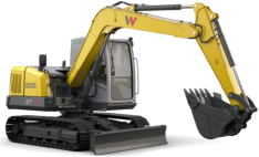 Caterpillar excavating machine